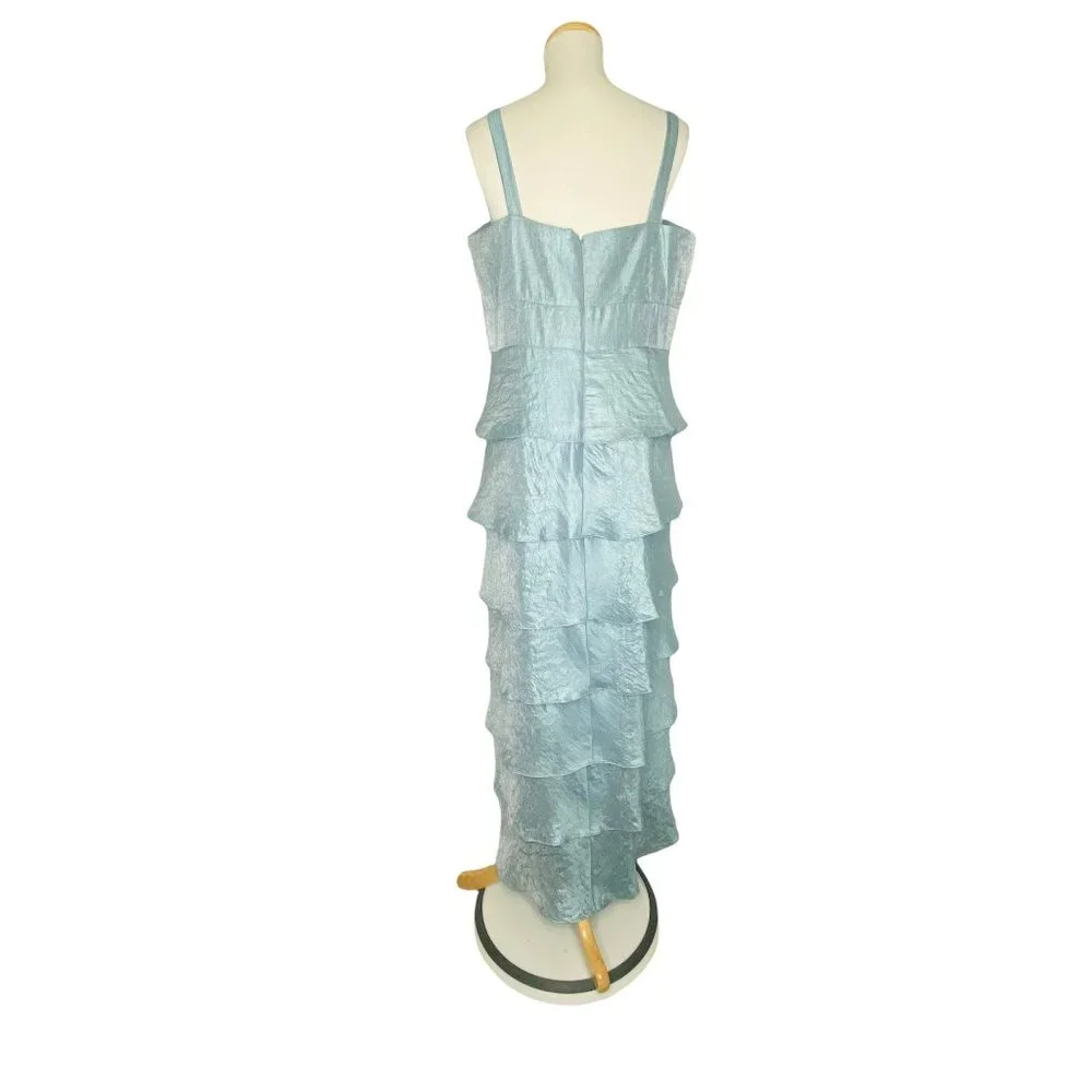 R&M Richards Tafetta 2Piece Gown and Bolero Set NWT Blue Sz 14 Style Vintage 80s - Picture 12 of 15